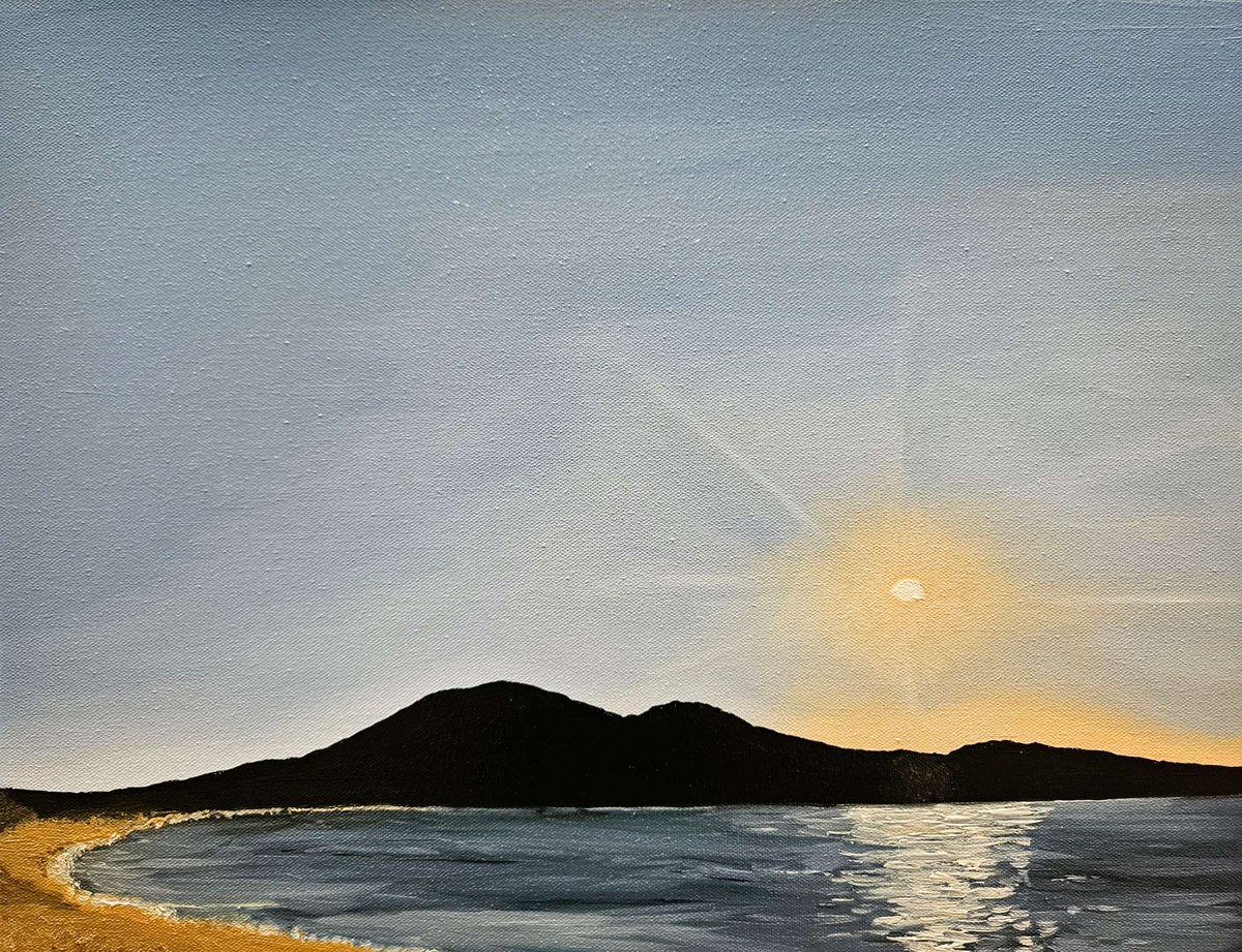Latest painting - Scarista Beach on Harris Island. Daughter sent me the reference photo when she was there with her boyfriend. Oil on canvas 40 x 50cms