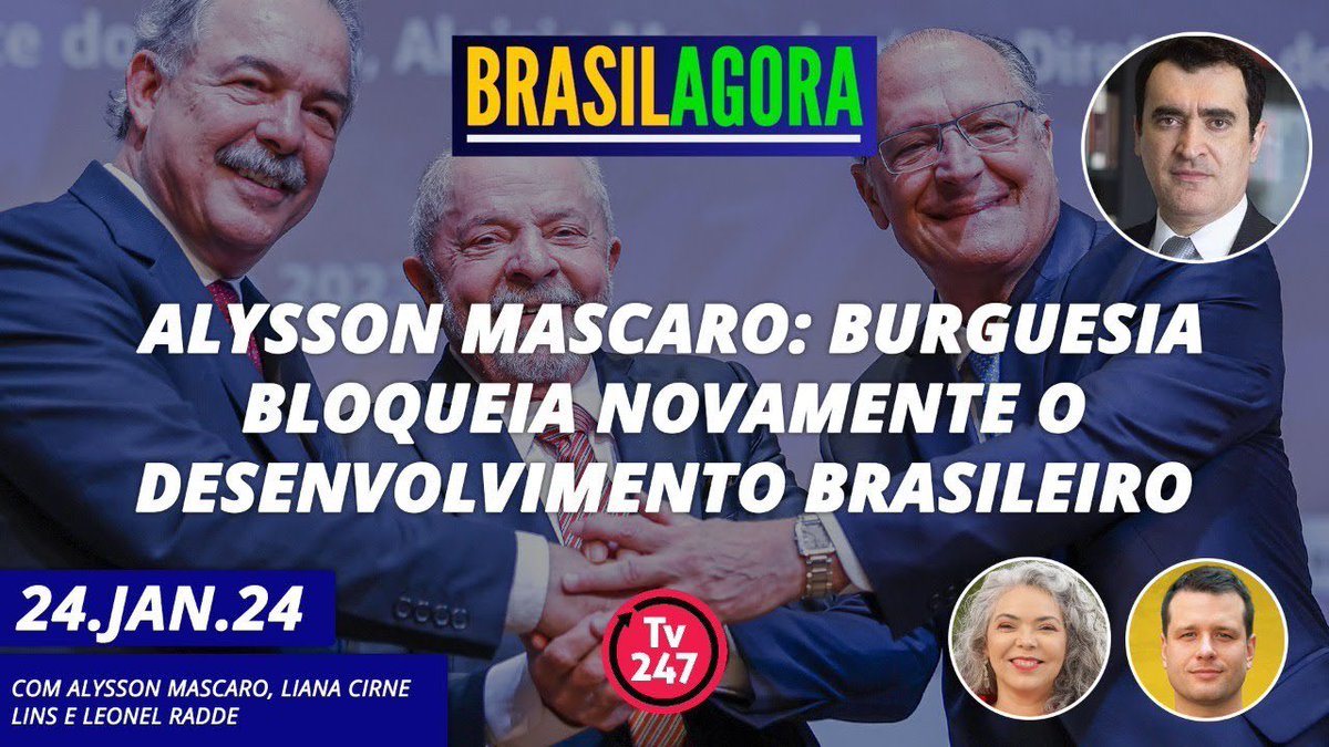 A entrevista com Mascaro abre o programa Brasil Agora. Veja a entrevista ao vivo pelo canal de YouTube da TV 247:   youtube.com/watch?v=C31de0…