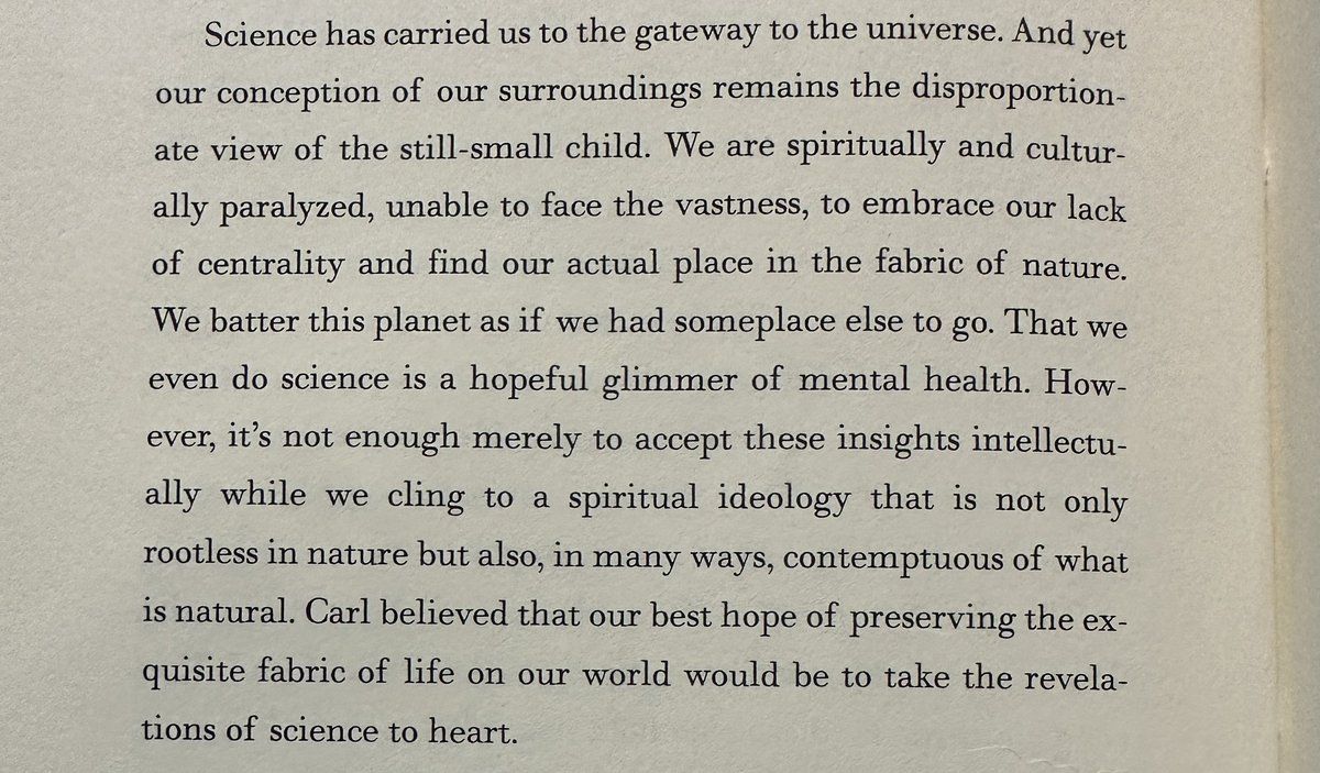 “Carl believed that our best hope of preserving the exquisite fabric of life on our world would be to take the revelations of science to heart.” - Ann Druyan, The Varieties of Scientific Experience #CarlSagan