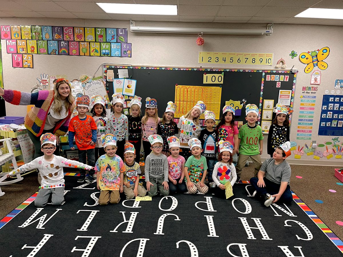 MrsSearlMPS's tweet photo. 1️⃣0️⃣0️⃣ days of learning in Kindergarten!! 🥳💘🐛🌈🦋✨🌼 @RohwerE @MillardPS @MPSElemEd @MPSHR @JSchwartzMPS https://t.co/2x2iLXpd7B