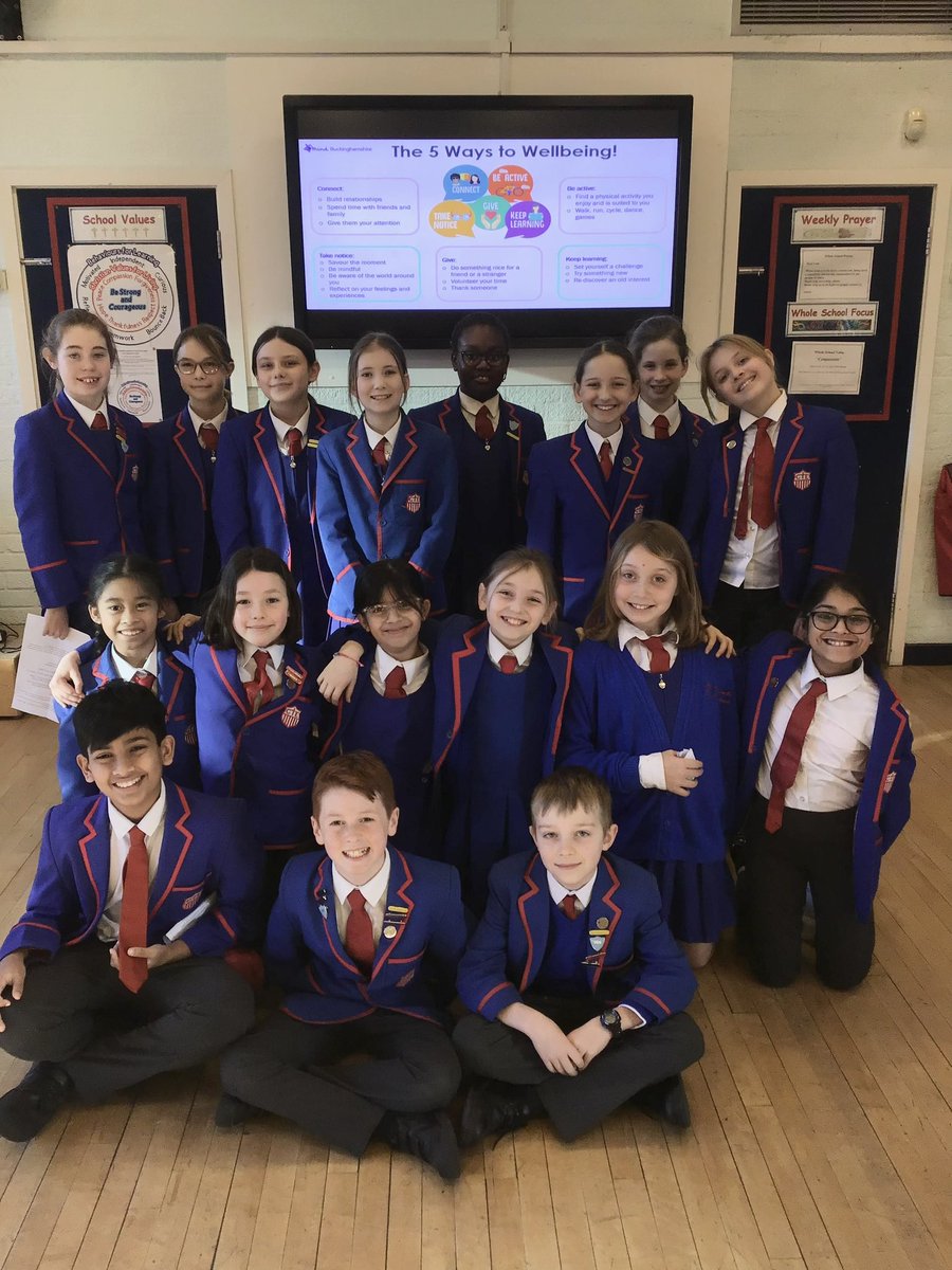 Our Peer Mentors are still focused and dedicated to their mission of spreading smiles across the school. 😃 They led a whole school assembly on ‘The 5 Ways to Wellbeing’- sharing top tips on how to keep positive! 🌳👋🏻🧠👩🏻‍🤝‍👩🏽🚴Keep up the good work Mentors!👏🏻#mentalhealth <a href="/BucksMind/">Buckinghamshire Mind</a>