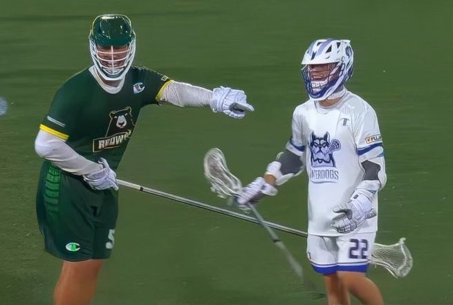 PLLWaterdogs's tweet image. “you’re telling me i gotta guard HIM with a short stick?!?”