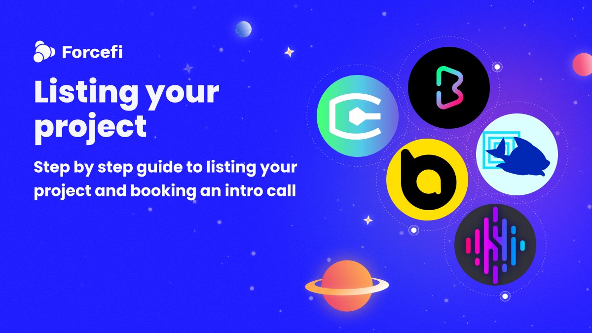 Forcefi_io's tweet image. Getting started on Forcefi 🧐

Over the past couple of months, we have attracted 70+ projects to our platform. Are you considering the pros and cons of joining us? Let us walk you through the listing process and the benefits you can expect. 👇