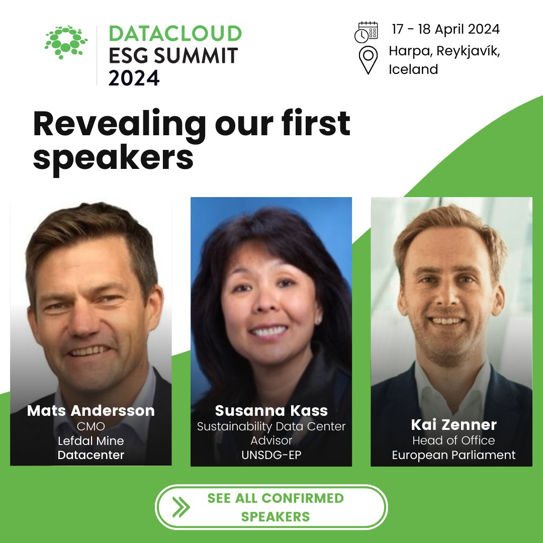 BroadGroup_Intl's tweet photo. 🎙  Get ready for an insightful experience at #DatacloudESGSummit2024 with our distinguished speakers:

Register today and be a part of shaping a greener future for digital infrastructure. https://t.co/pI60Exi4YC 
#DatacloudESG #Sustainability #Reykjavik2024 https://t.co/kU9koOxDey