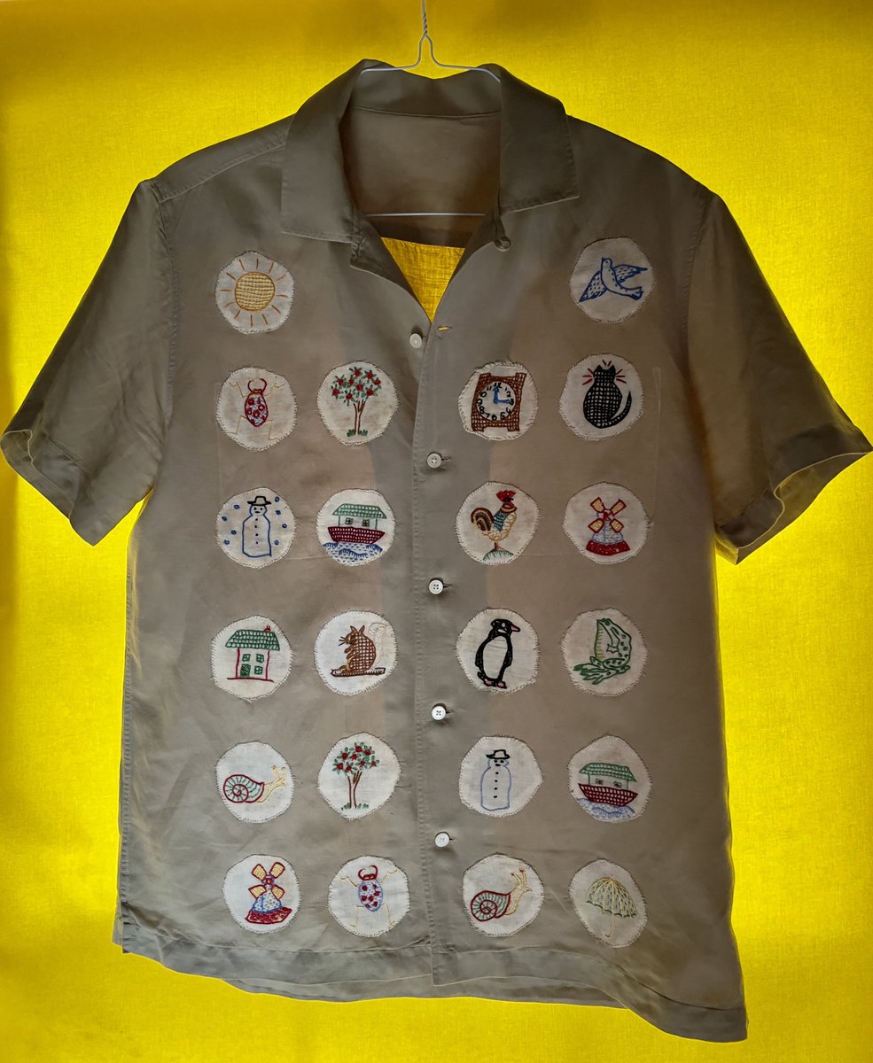 My summer shirt. Adorned with embroideries found in a antique market. Lost in time, it now holds memories… #Embroidery #AntiqueTreasures #Vintage #Stitch #Handcrafted #Textile #Artcraft #Shirt