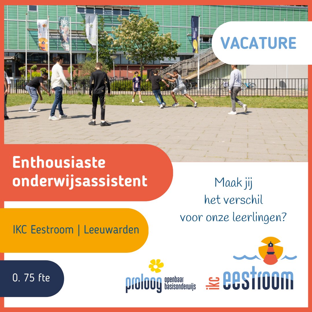 Ben jij enthousiast, flexibel en energiek en wil je graag werken in een fijn team met gedreven collega’s? We zoeken een onderwijsassistent met ervaring in verschillende jaargroepen. Spreekt jou dit aan? Lees dan verder! Meer info: proloog.nl/Werken-bij/Vac…