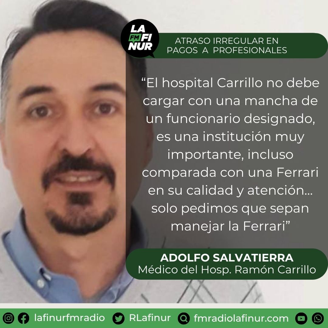 Adolfo Salvatierra: “La falta de pago es una decisión absolutamente irregular”
En el Hospital “Ramón Carrillo” los médicos contratados reclaman ante la falta de pago.
Mientras los trabajadores de la administración pública no tienen aumentos salariales y sufren el pago desdoblado