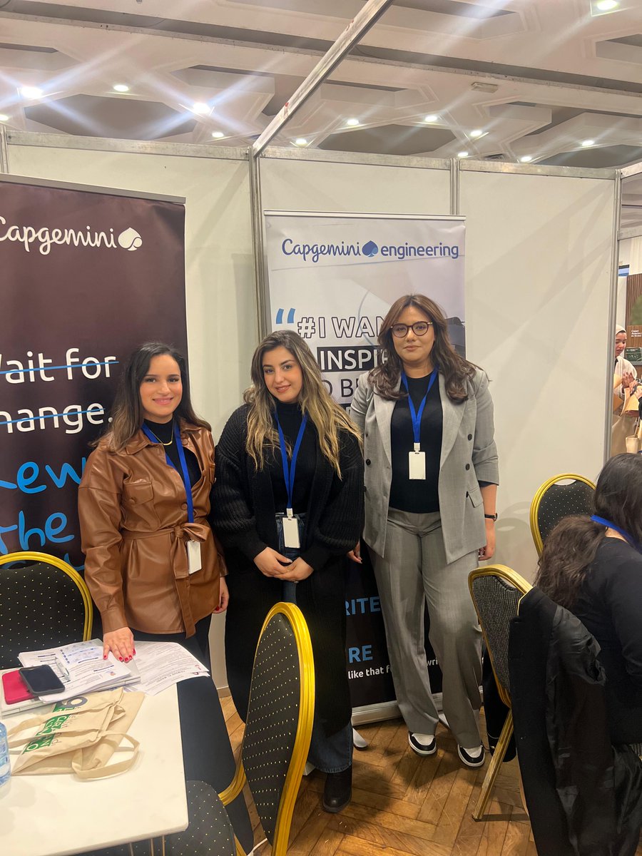 Capgemini_Maroc's tweet photo. Une expérience inspirante au Forum de l'Emploi de l'EMSI de Rabat ! 🌐 Nous avons eu l’opportunité de rencontrer des talents prometteurs qui façonneront l'avenir. #EMSIForumEmploi #CapgeminiTSMaroc https://t.co/O3iPvA5llr