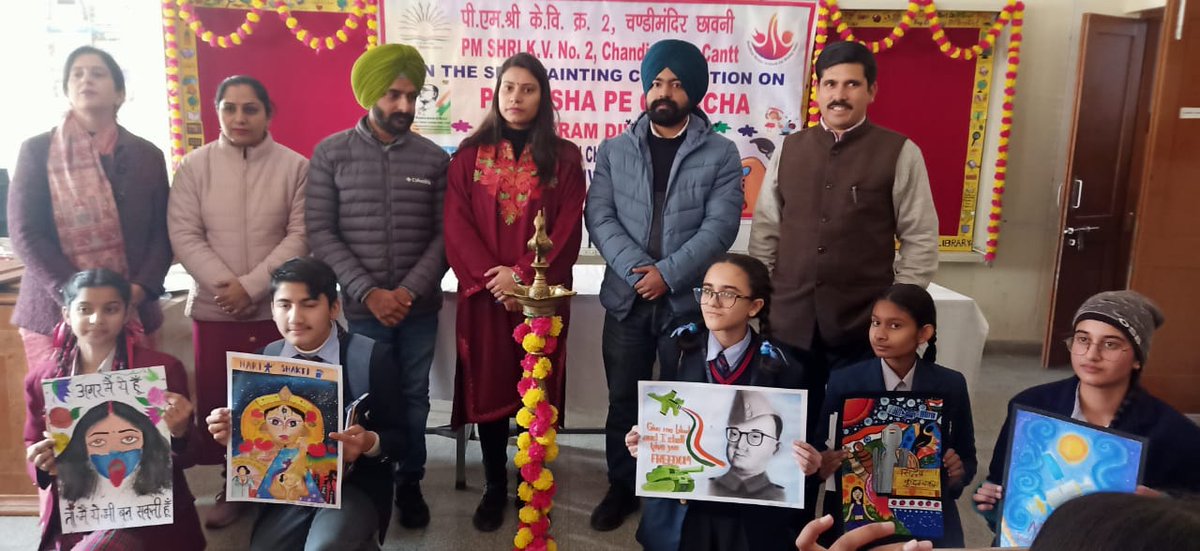 JnvPanchkula's tweet photo. 10 students of PM Shri School JNV Panchkula participated in PPC painting competation at PM Shri KV Panchkula and got second position 
@EduMinOfIndia 
@NVS_HQ @NVSHqNoida @nvsrojaipur https://t.co/v2N08ILVdF