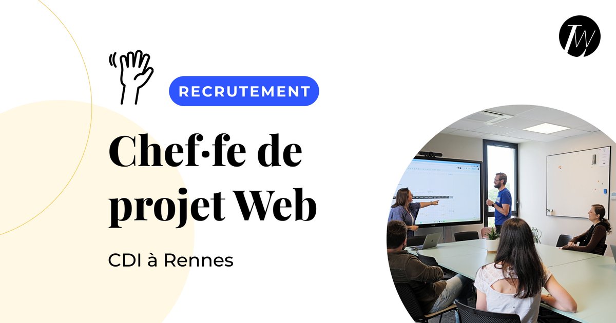 agencelunaweb's tweet photo. Des chef·fes de projet web qui souhaitent rejoindre un équipage rennais, engagé pour l’UX, l’accessibilité ou encore l’éco-conception par ici ?

Nous avons peut-être une offre pour vous : https://t.co/E8YctBe8J7 https://t.co/TGmJHJU8y1