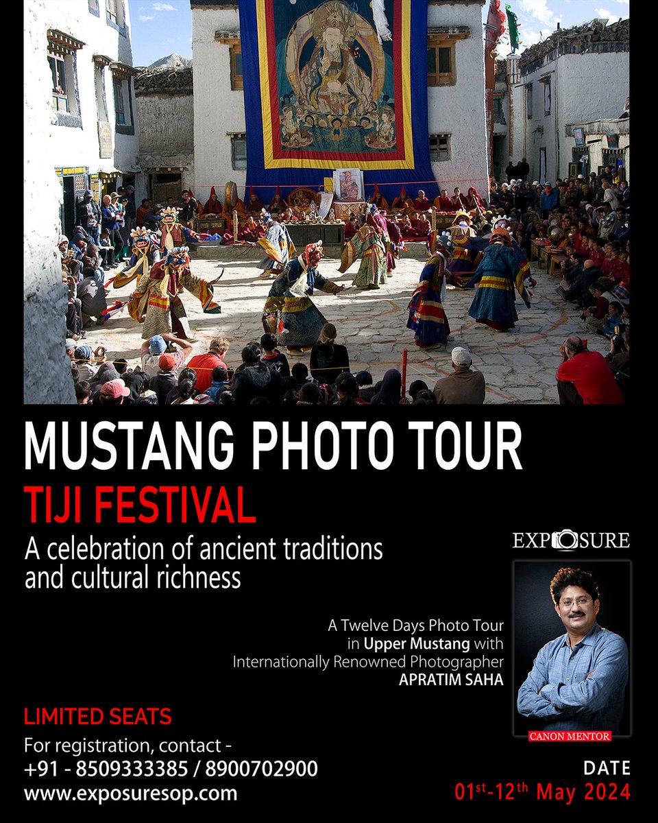 apratimsaha's tweet photo. I'm excited to announce the magnificent Mustang Photo Tour. Embark on an exhilarating journey through the vibrant landscapes of the upper Mustang, known as the “Forbidden Kingdom” during the Tiji Festival.

For more details, please click here:
https://t.co/WU2ct3sAOF https://t.co/u3rjZNVYuw