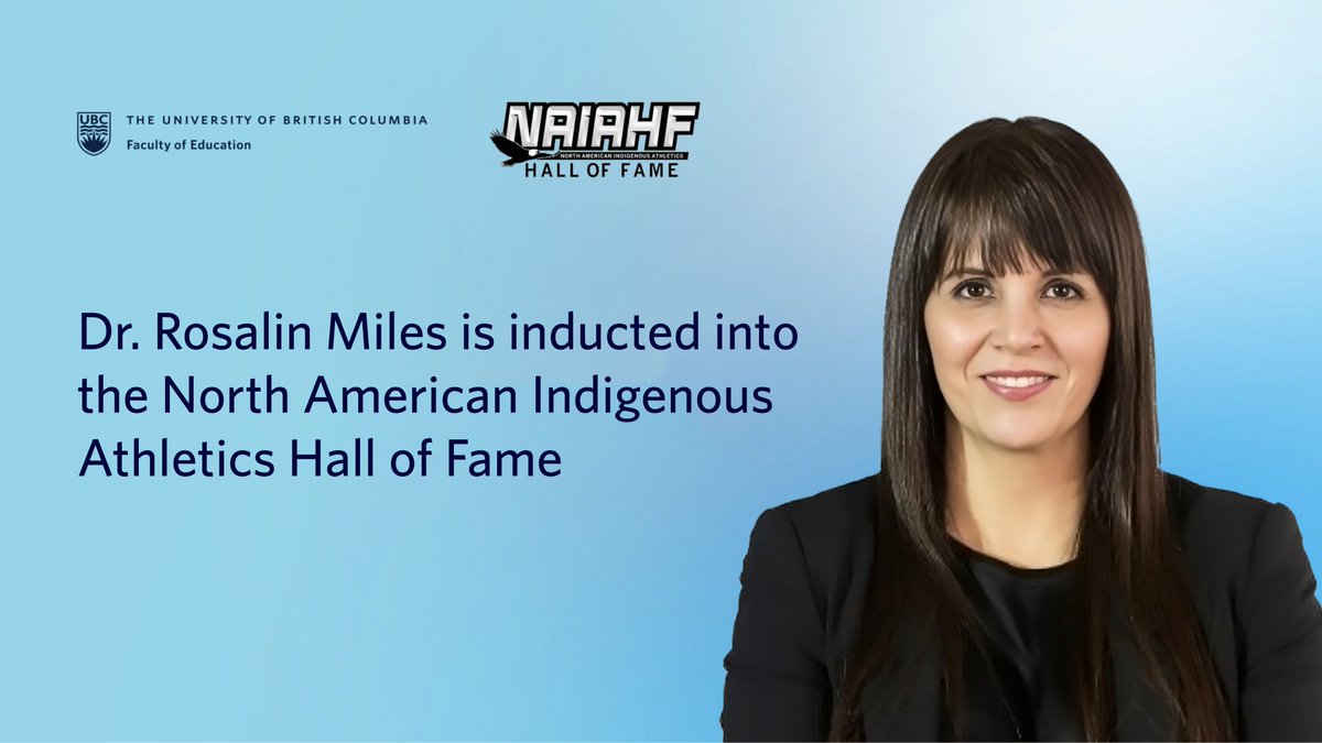 Congratulations to Dr. Rosalin Miles on her induction into the North American Indigenous Athletics Hall of Fame. She has enhanced the visibility and success of Indigenous athletes, coaches, researchers and more on national and global stages. More: educ.ubc.ca/dr-rosalin-mil… @UBCKin