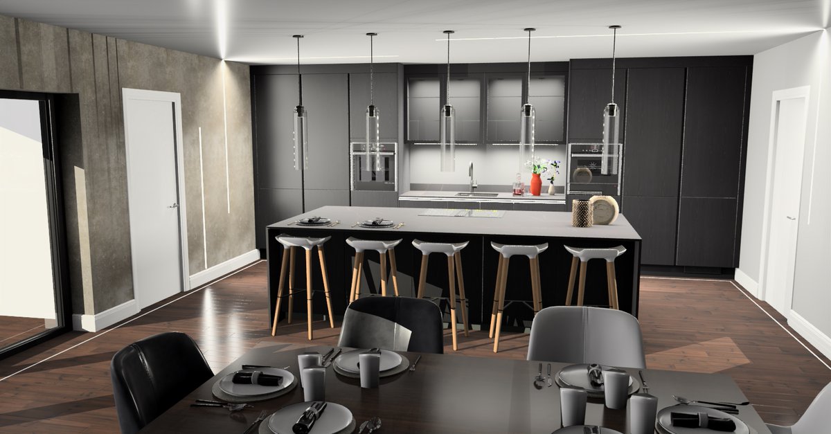 HDL (@hdl_trade) on Twitter photo Our client wanted a modern, dark & elegant design for their new kitchen!
🖤 Nero Oak finish doors for a dark theme
❄️ Frosted glass wall units for a unique modern touch
✨ Dekton & Procelian worktops for the elegant finish
Contact our expert team 📩 kitchens@hdl-trade.co.uk Our client wanted a modern, dark & elegant design for their new kitchen!
🖤 Nero Oak finish doors for a dark theme
❄️ Frosted glass wall units for a unique modern touch
✨ Dekton & Procelian worktops for the elegant finish
Contact our expert team 📩 kitchens@hdl-trade.co.uk