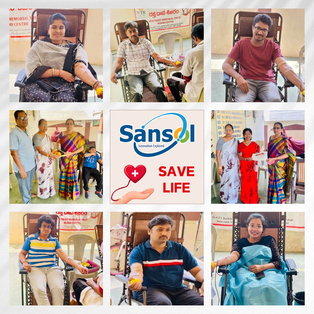 sansolinc's tweet photo. We are thrilled to announce the success of our recent Blood Donation Camp, a collaborative effort between Sansol Inc. and NTR Trust. Together, we've created a positive impact that goes beyond boundaries! 💪#sansolinc #BloodDonation #CSR https://t.co/yLCTUYUmlk