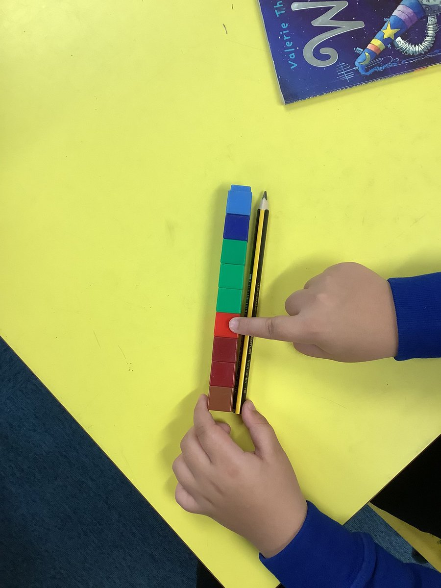 Rowlatts_TMET's tweet photo. Miss Ahmed’s Maths Group have been using non standard units of measurement to measure things around our classroom in year 1. #rmpamaths #concreteobjects #length #height https://t.co/lN2vAOjahk