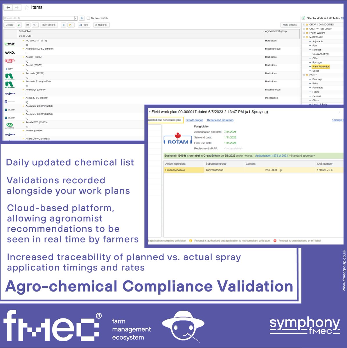FmecGroup's tweet photo. Get in touch with the team now to find out how Symphony can help you with your farm business practices at https://t.co/CEdWmETonQ !

#FMEC #fmecgroup #Agrochemicals #agrochemical #validation #compliance #agtech #AgriculturalInnovation #agriculturaltechnology #agriculture #farming https://t.co/RPXCfW6bT7