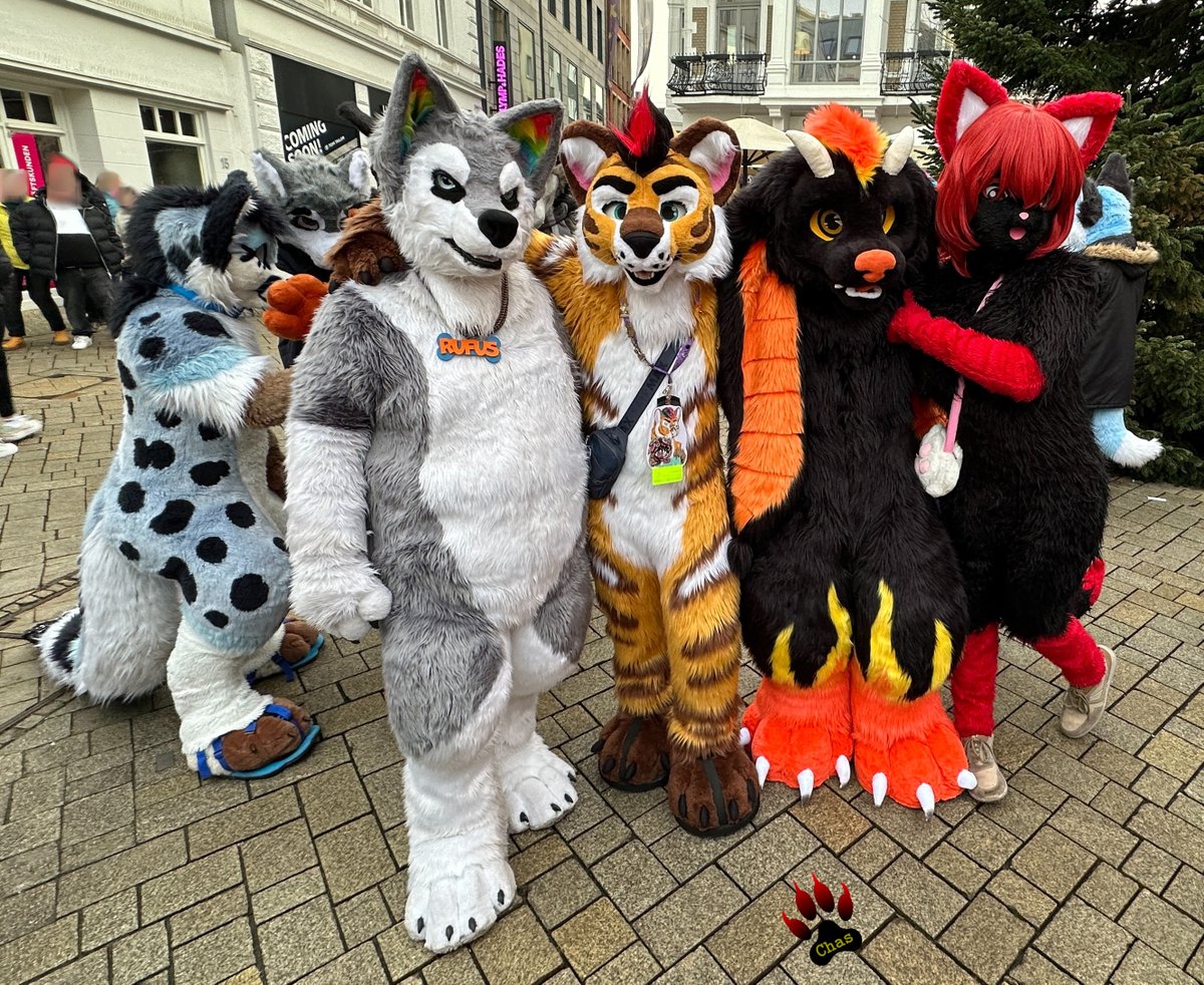 it's been a nice (albeit shorter than usual) walk through the city of #Oldenburg again

met loads of furs and had a good time - even with unfriendly (but not rainy) January weather.

looking forward to the next walks!

📸 <a href="/PupchasAD/">PupchasAD 🔜 GBUK/Folsom (Bluesky and Mastodon)</a>

#fursuit  #fursuiter #furwalk #fursuiteveryday