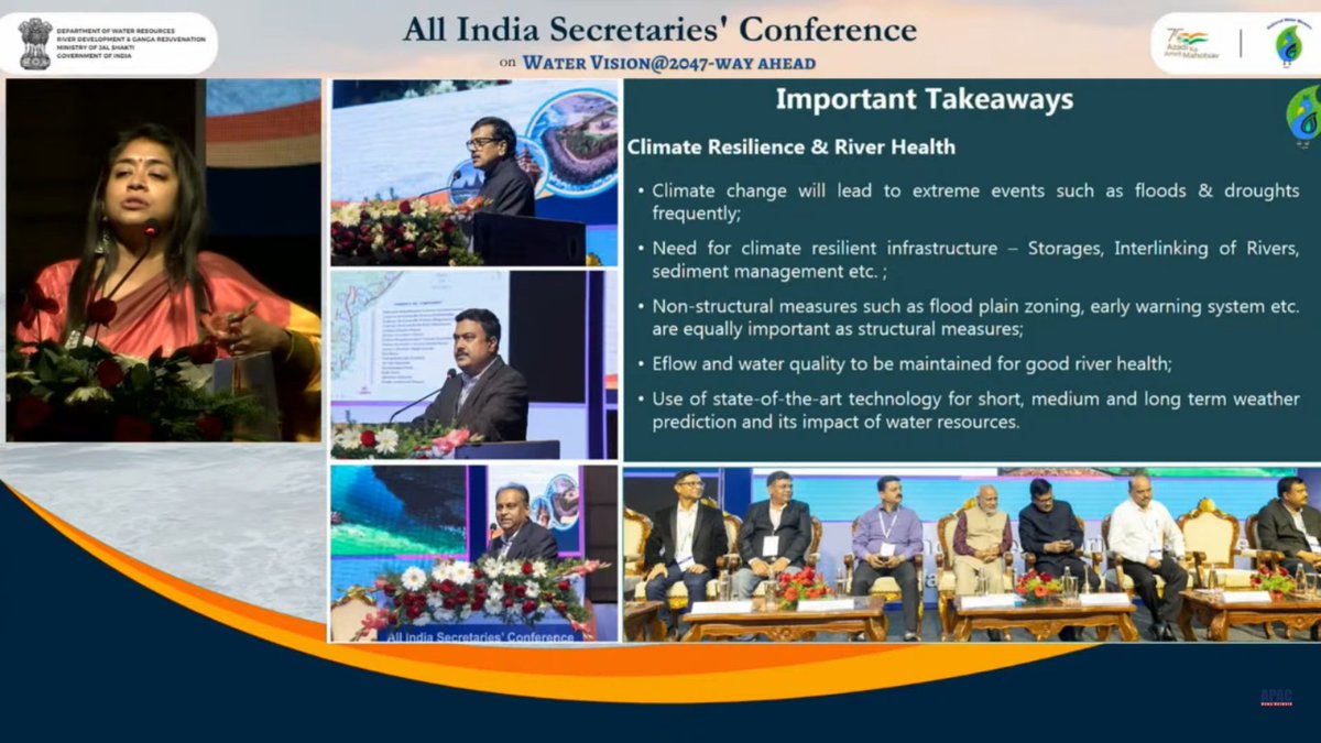 Apacnewsnetwork's tweet photo. Key takeaways of All India Secretaries' Conference on Water Vision @2047 - Way Ahead in Mahabalipuram by @archanavarmaIAS, AS & MD, @nwmgoi
#WaterVision2047 #AllIndiaSecretariesConference #WaterPolicy #WaterGovernace #APACWater https://t.co/Gi1PNRUA2F