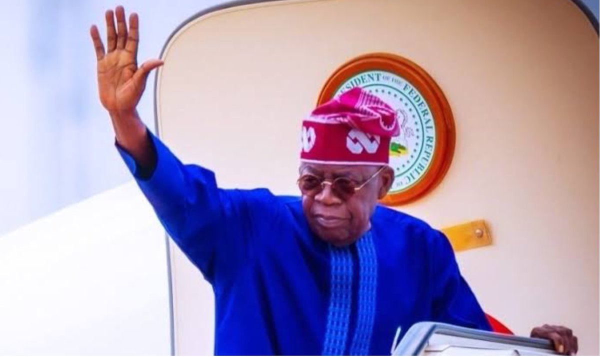 instablog9ja's tweet photo. JUST IN: President Bola Tinubu embarks on a 2 weeks ‘private visit’ to France today https://t.co/4zmjlGqLni