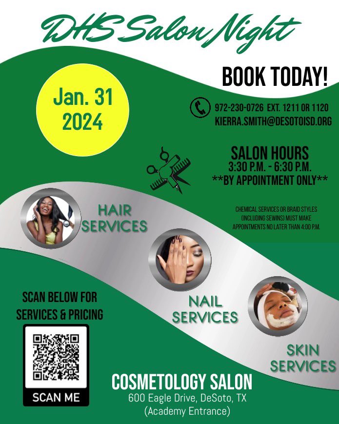 DeSoto ISD Career & Technical Education/CCMR (@desotoisdcte) on Twitter photo You still have time to make your appointment. Check out our list of services offered by clicking the link below <a href="/usamahrodgers/">Dr. Usamah Rodgers</a> <a href="/StephanieM_111/">Stephanie McCloud</a> <a href="/pugh_247/">Melinda Pugh</a>
docs.google.com/document/d/1lM… You still have time to make your appointment. Check out our list of services offered by clicking the link below <a href="/usamahrodgers/">Dr. Usamah Rodgers</a> <a href="/StephanieM_111/">Stephanie McCloud</a> <a href="/pugh_247/">Melinda Pugh</a>
docs.google.com/document/d/1lM…