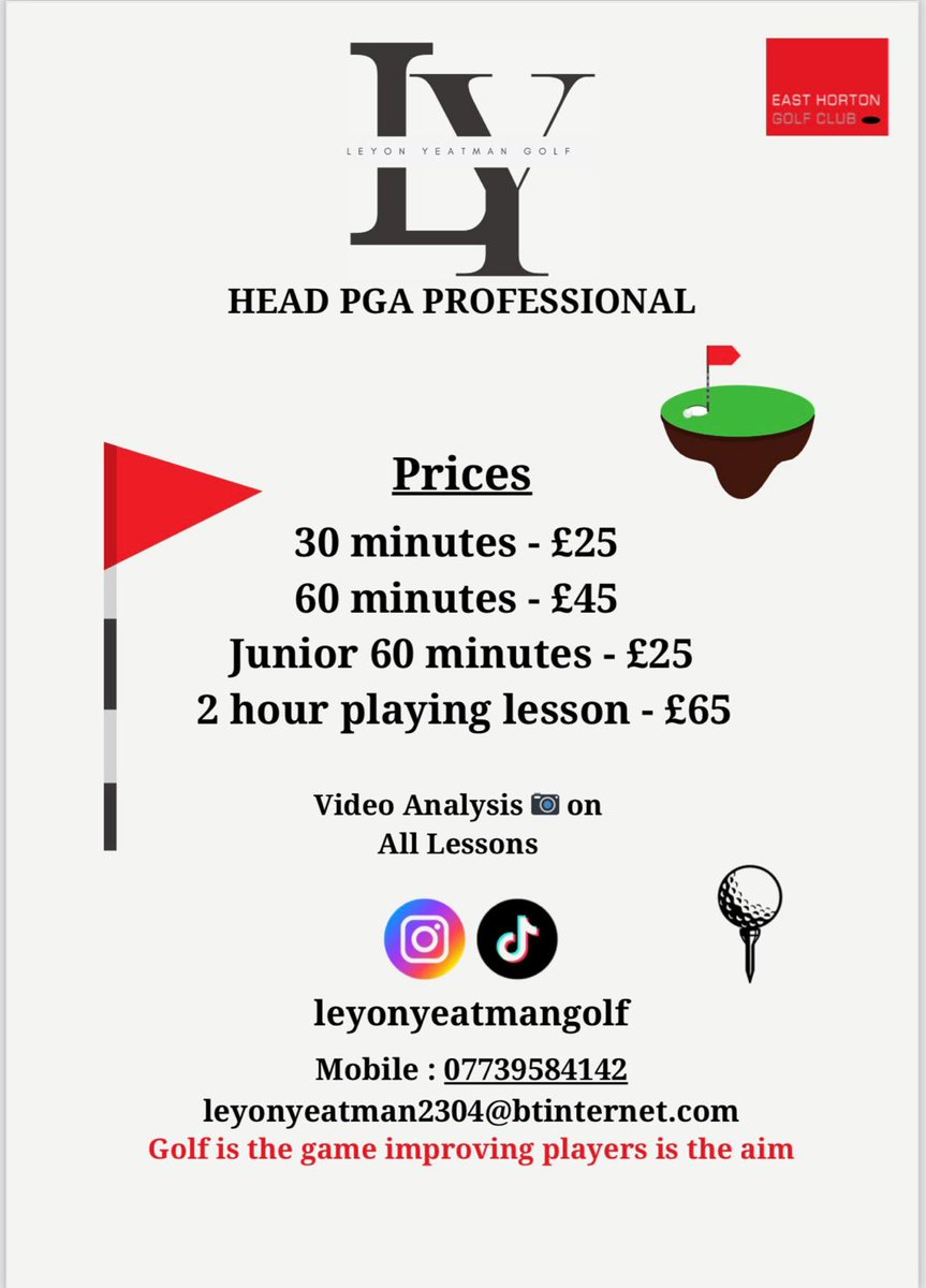 Are you looking for some Golf Lessons? Contact out Pro Leyon for more details!

#golfclub #southamptongolfer #golfclub #golfer