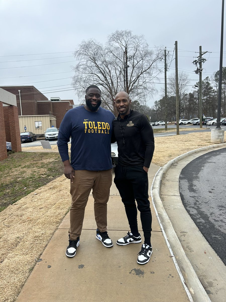 Thank you Toledo for stopping by to recruit Pebblebrook football. @CoachOkam