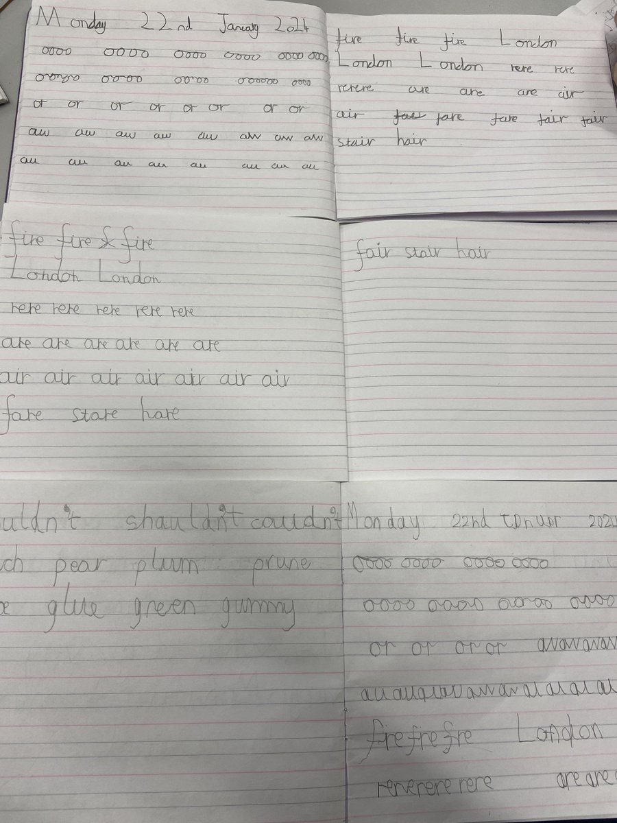 Rush Green celebrated National Handwriting Day yesterday. Look at this fabulous, much-improved handwriting in year 2!
