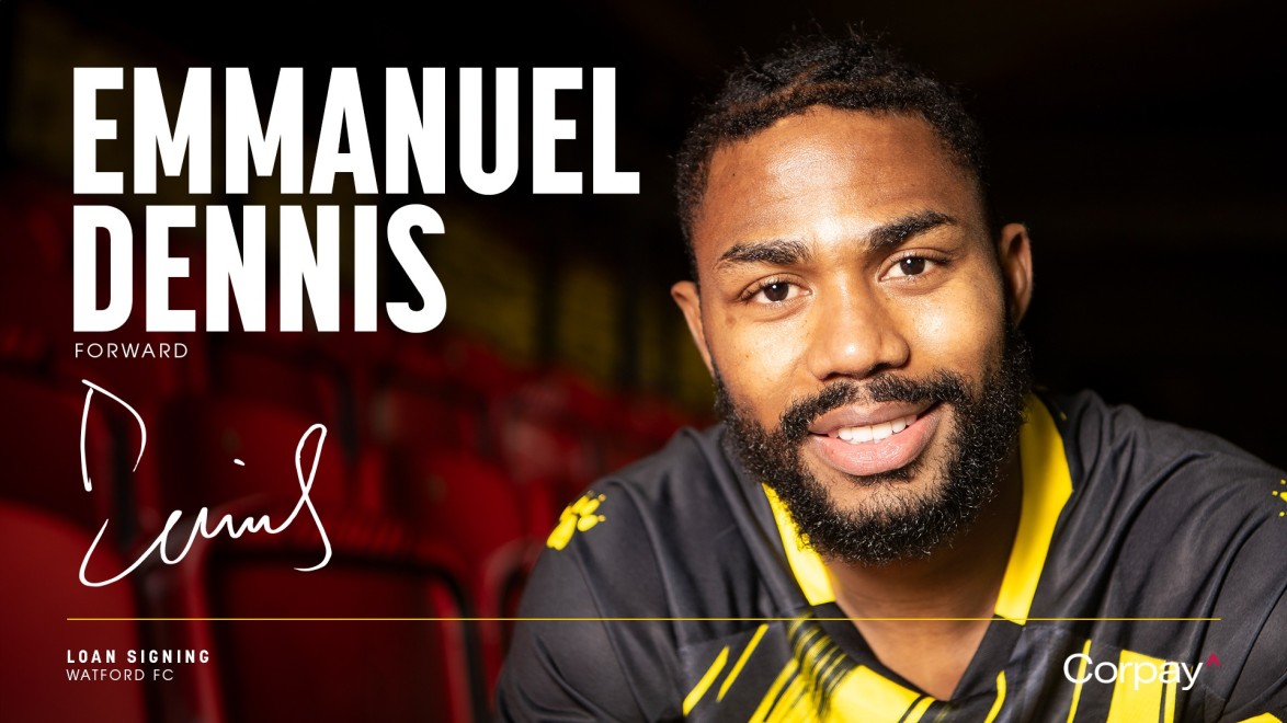 WatfordBrasil's tweet photo. Os rumores são verdadeiros. 🇳🇬

Emmanuel Dennis retorna a Vicarage Road emprestado pelo Nottingham Forest até o final da temporada! 👊

Bem-vindo de volta casa, Dennis. 💛
 
#WatfordFC | @CorpayFX 

https://t.co/D7vMQuNK94 https://t.co/aeeuKPotFa