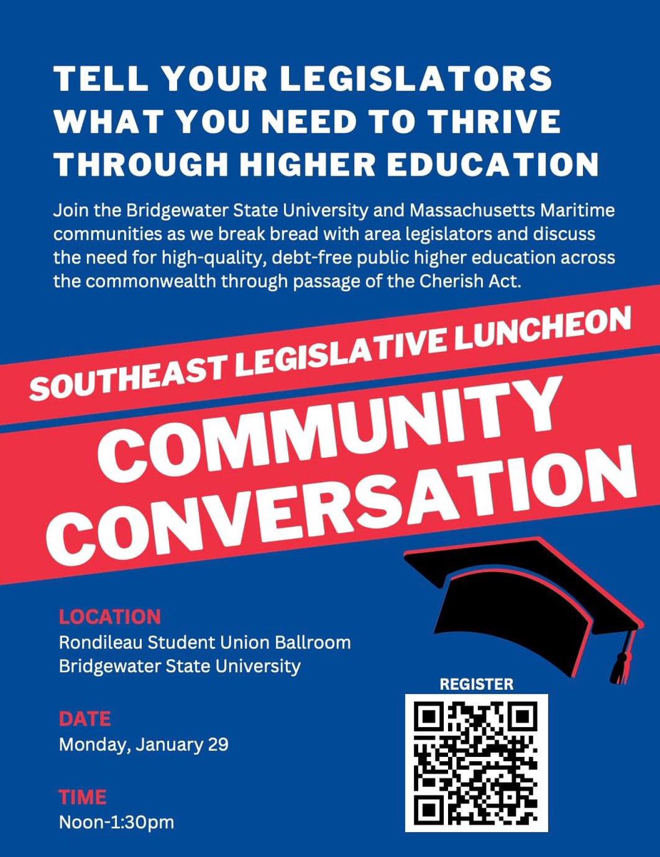 massteacher's tweet photo. Register today to attend the Legislative Luncheon at @BridgeStateU. Let's break bread with our area legislators and discuss the need for high-quality, debt-free public higher education through the passage of the #CherishAct.
https://t.co/RxbIRN2wPc https://t.co/wYQHcoWC6w