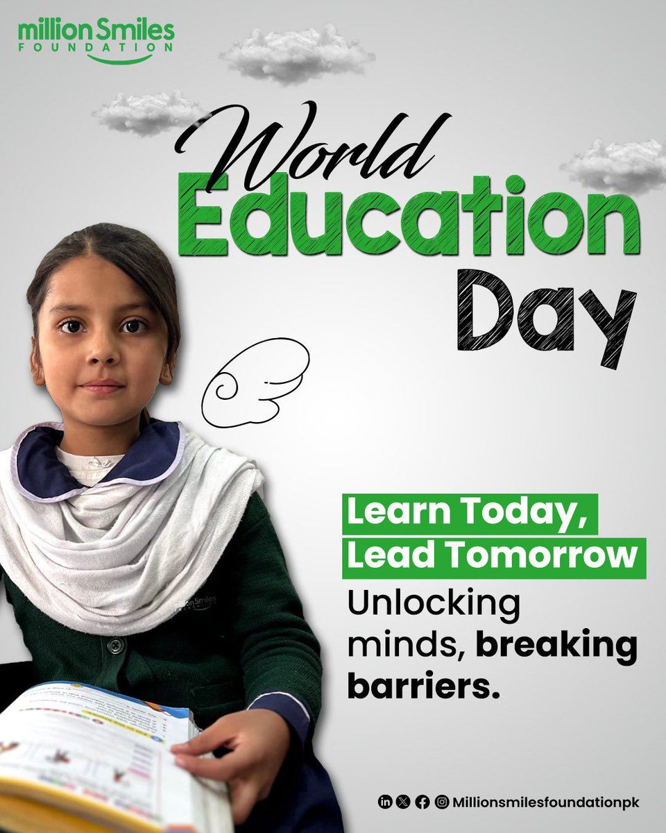 Education for all ❤️
#WorldEducationDay #MillionSmilesFoundation #EducationForAll