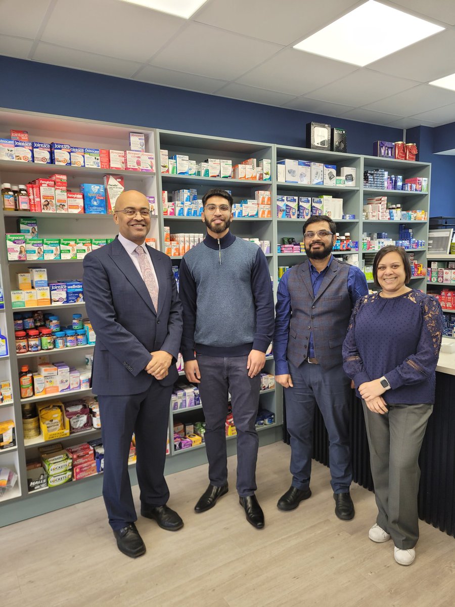 Feel privileged to have spent the morning on the pharmacy frontline with the excellet Fahed Gani, his father Faruque Gani, and the dynamic and amazing North East London LPC CEO @ShilpaS76 at the Pelton Pharmacy in Ilford #pharmacy #NHS