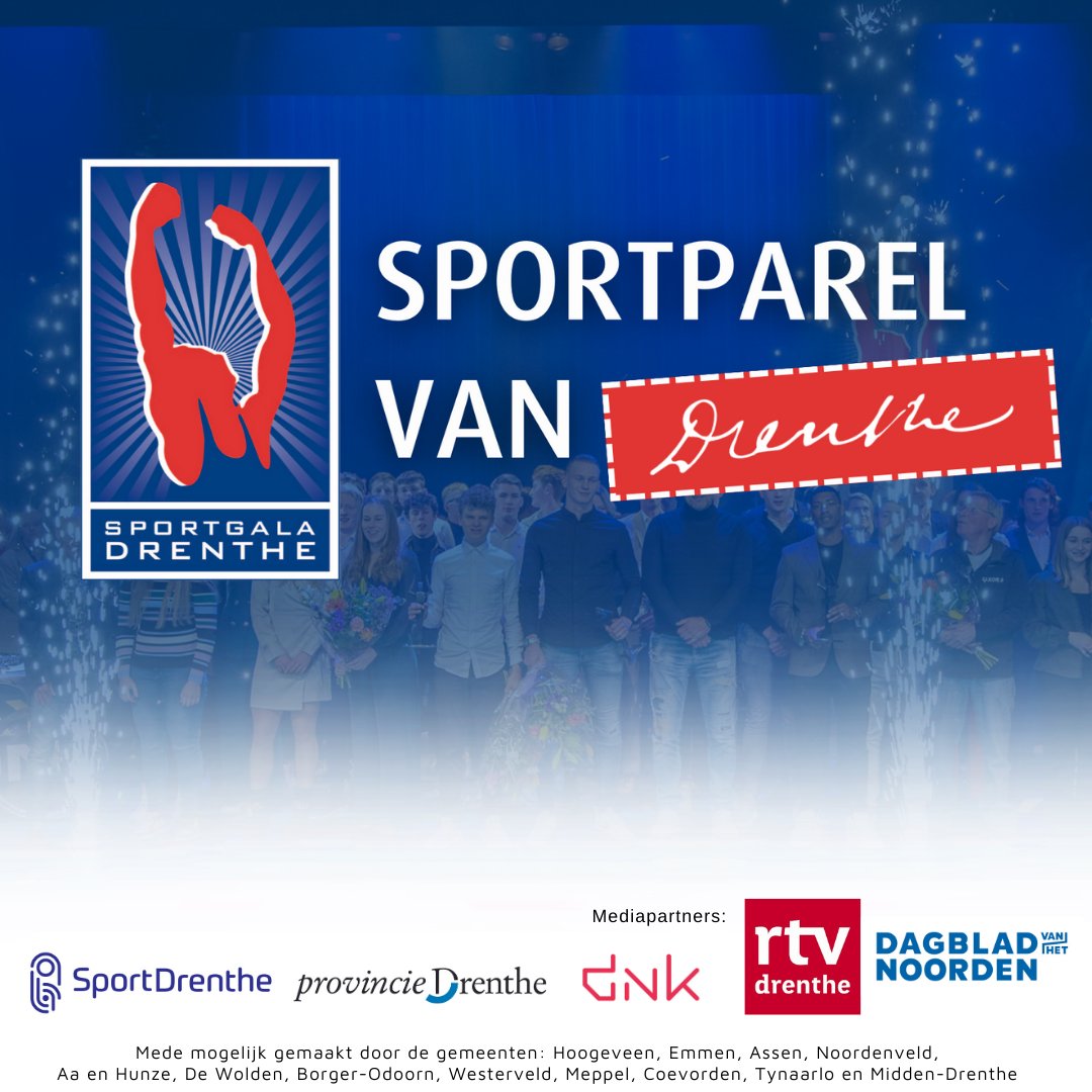 Heb jij al gestemd voor de 𝗦𝗽𝗼𝗿𝘁𝗽𝗮𝗿𝗲𝗹 𝘃𝗮𝗻 𝗗𝗿𝗲𝗻𝘁𝗵𝗲? Tijdens het Sportgala Drenthe introduceren we deze beloning voor een bijzondere prestatie!

Wie of wat met Drentse roots ga jij nomineren?

Meer informatie: ow.ly/i7Bx50QtXYF.
