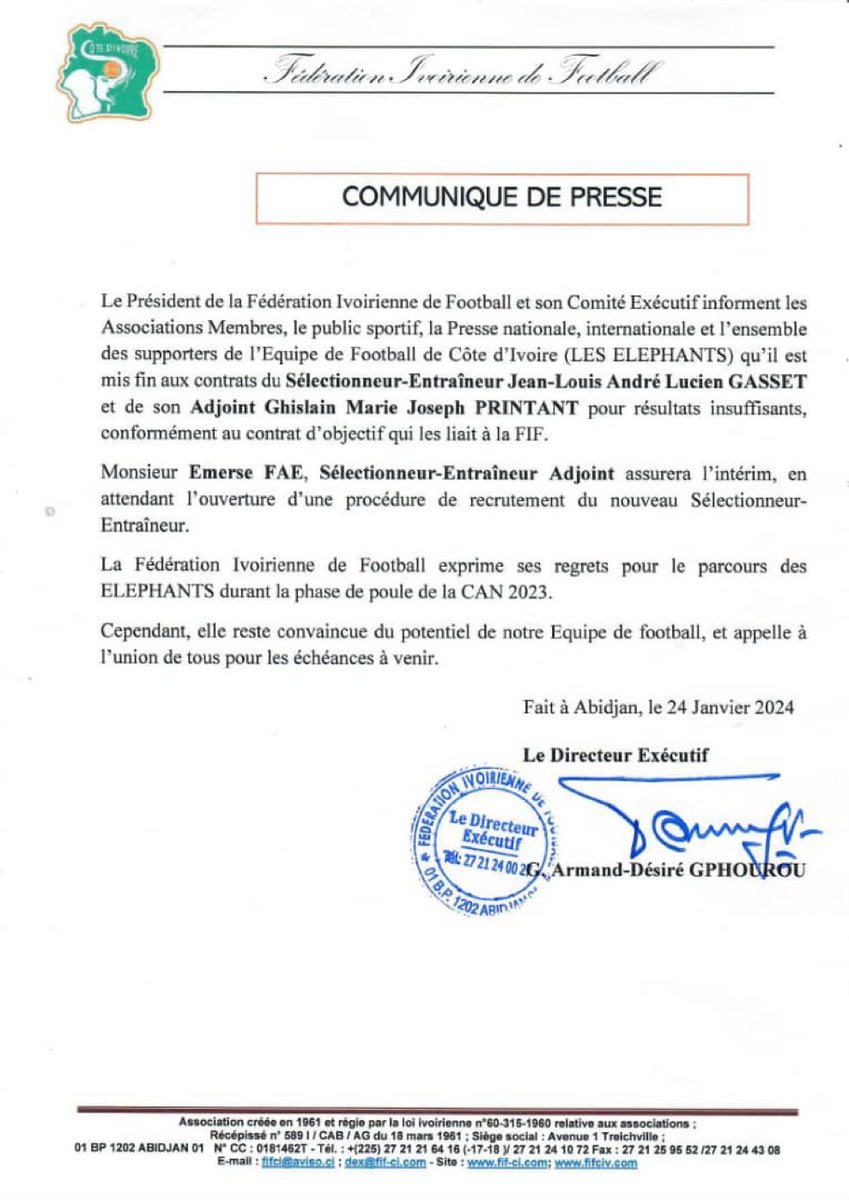 Enfin une bonne nouvelle et une excellente victoire pour les Ivoiriens. 
La #CAN2023 va désormais bien se dérouler pour les Éléphants.