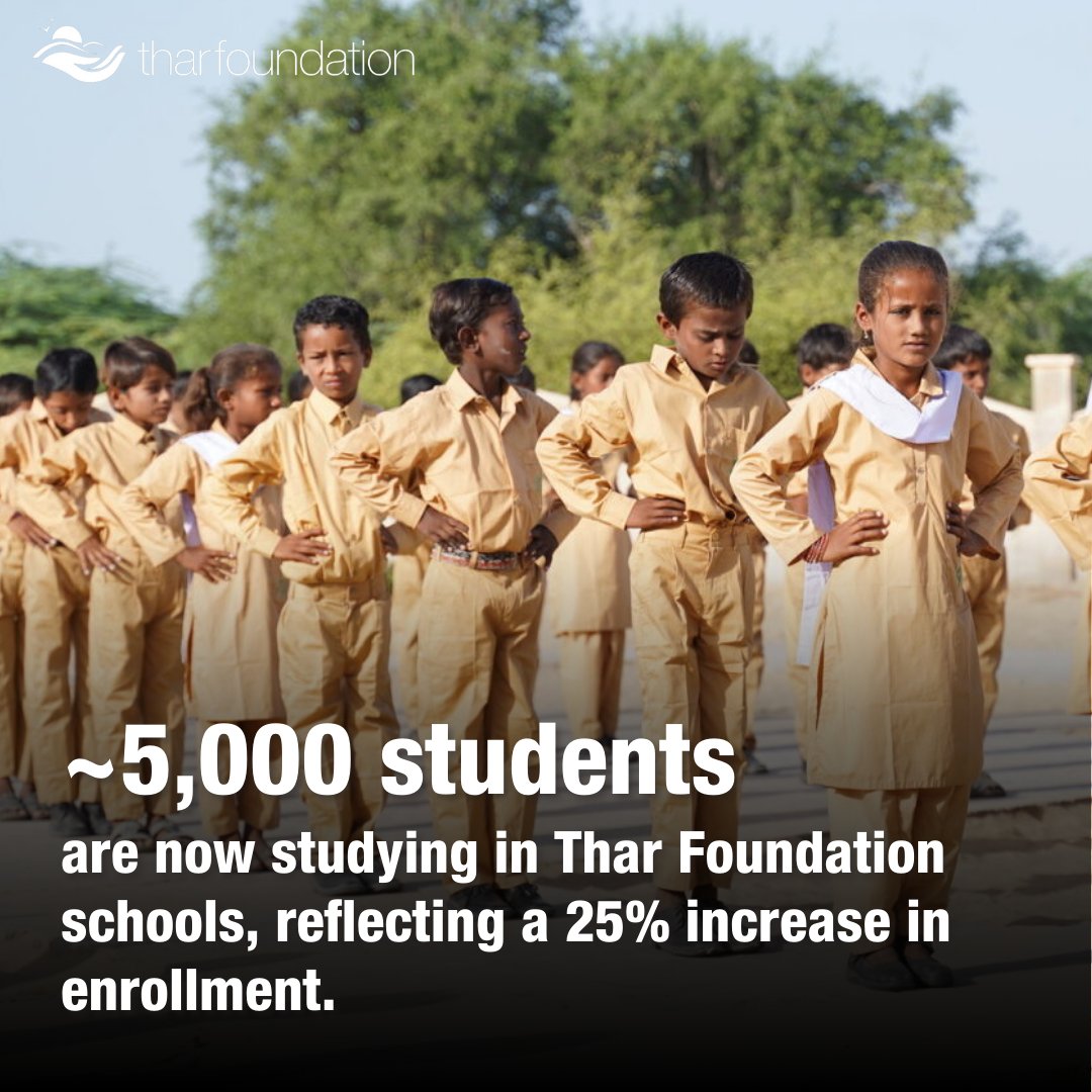 Thar Foundation celebrates International Day of Education, reiterating our commitment towards progress of Tharparkar through education.

Thar Foundation schools have achieved a 25% surge in student enrollment, imparting education to more than 5,000 students.

#Education