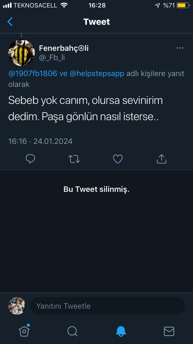 Çok garip bu insanlar takip etmek istemeyince engellemiş tabiki Paşa gönlüm bilir 😁