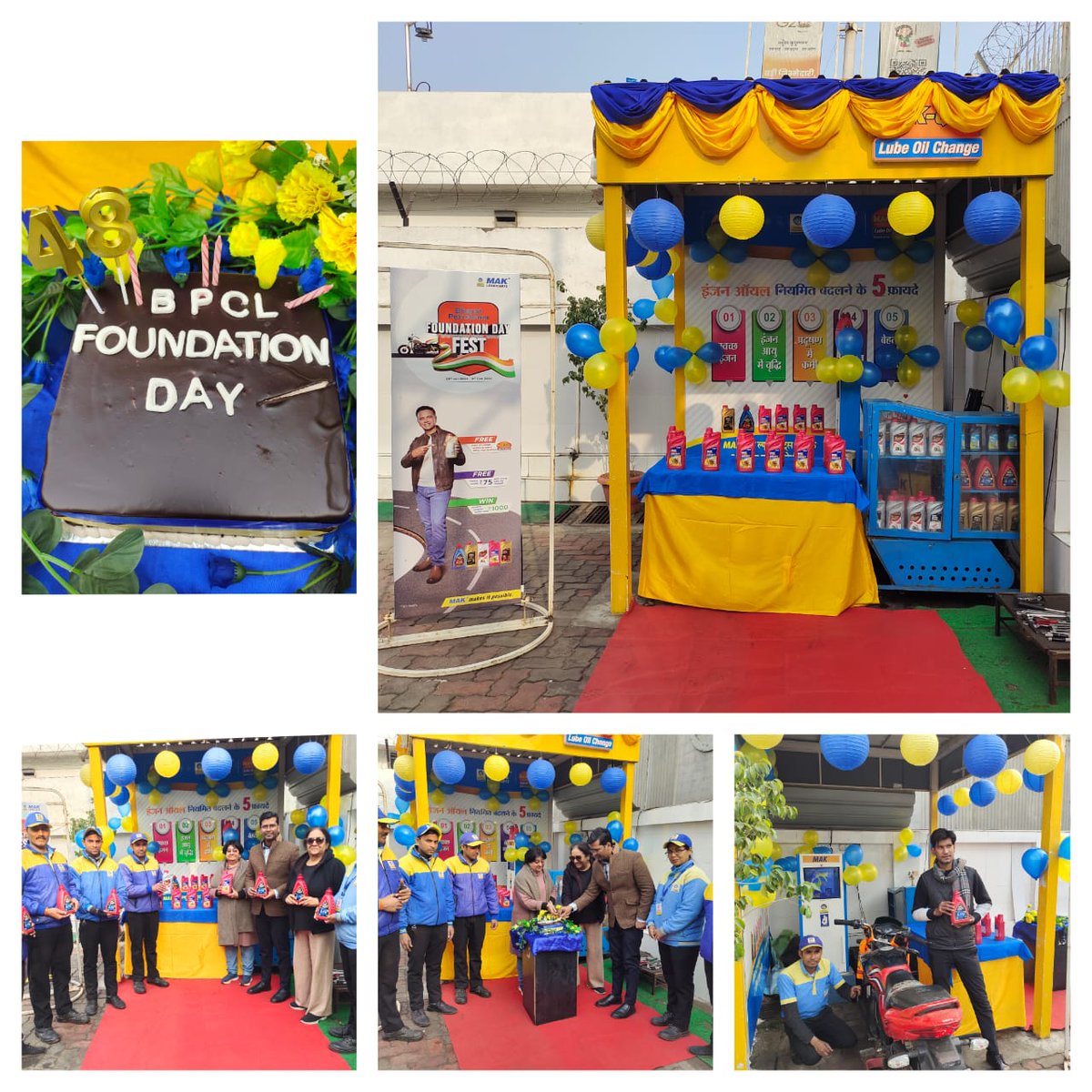 DelhiBpclRetail's tweet image. BPCL Foundation Day fest commenced with highly spirited customers and DSMs/DSWs of our BPCL parivar. Get Rs. 75 worth of petrol on purchase of MAK 4T at our forecourts and avail free oil change facilities
@BPCLimited @BPCLRetail @MIHIRJOSHI1972 @shivaji071084 
#MAKmakesitpossible