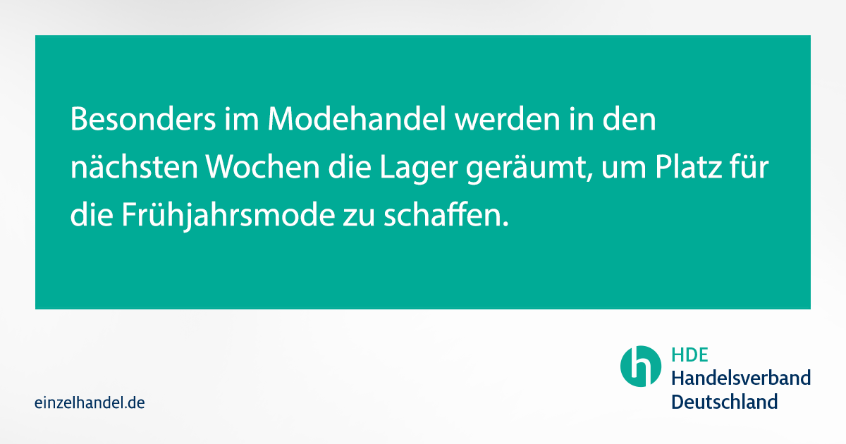 handelsverband's tweet image. #Winterschlussverkauf #WSV startet am 29. Januar 2024 einzelhandel.de/14383