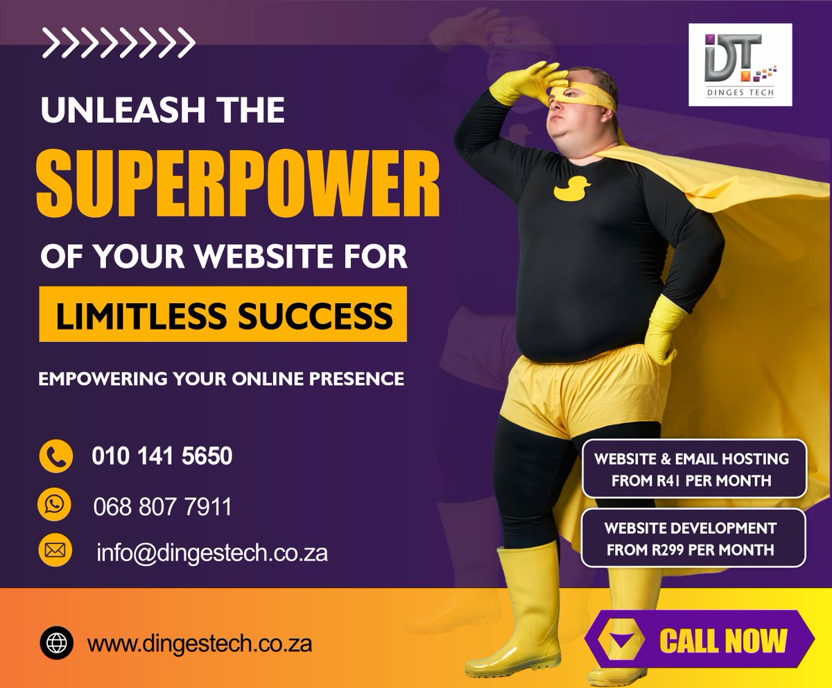 DingesTech's tweet photo. Unleash Your Website's Superpowers with Dinges Tech, Where Web Development and Email Hosting Are So Good that even Your Grandma Would Approve!

Website: https://t.co/9NipiqD00t

#DingesTechMagic #WebWizardry https://t.co/EgpUFq8JBE