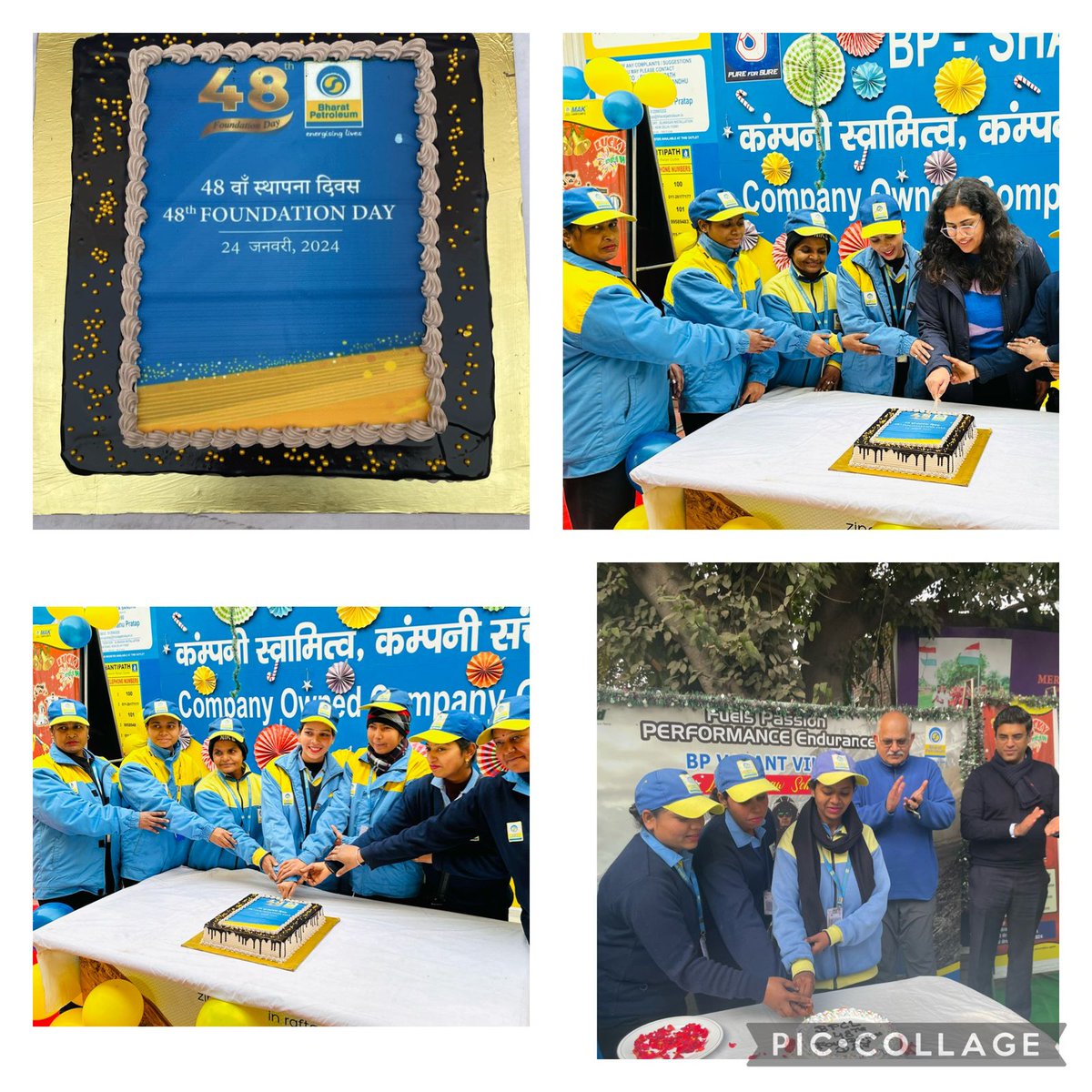 Having completed a glorious 48 years today @BPCLimited @BPCLRetail our COCOs join in the celebration with cake cutting and lucky draw scheme. @MIHIRJOSHI1972 @shivaji071084