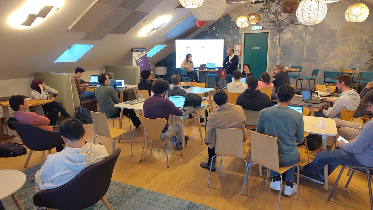 erikvaningen's tweet photo. Last day of the 3-day #AgML workshop at Wageningen University. We work on ML for projections of future crop yield and subnational yield forecasting. With mind blowing ML trends such as transfer learning, emulators and causal learning! Led by @lilybellesweet and @inathens #AI #ag https://t.co/VBB4l8YoEw