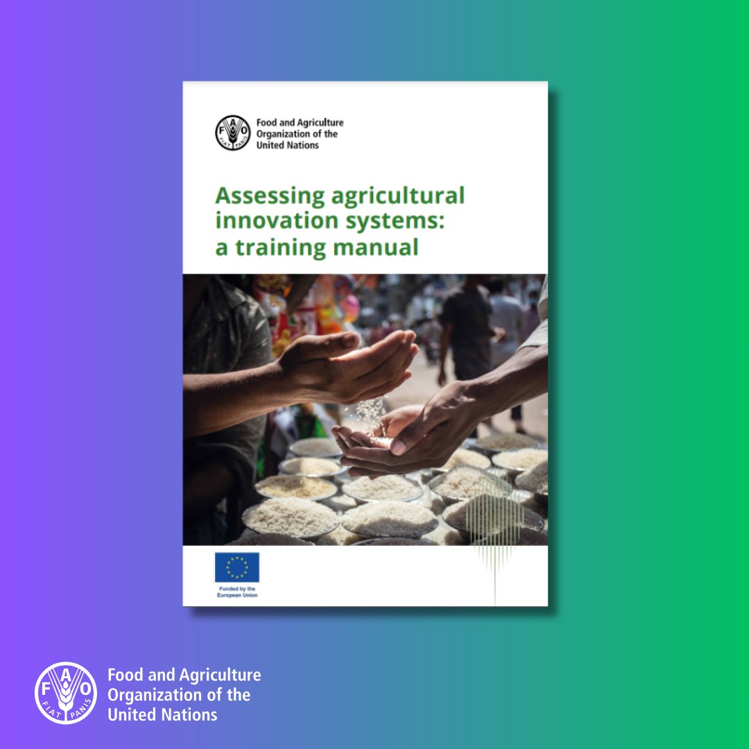 Tropical Agriculture Platform (TAP) (@tap_g20) on Twitter photo Explore <a href="/FAO/">Food and Agriculture Organization</a> #TAP_AIS publication on "Assessing Agricultural Innovation Systems: A Training Manual".
This manual features 8 modules, guiding trainees in understanding #AIS concepts & applying the FAO framework for assessment.
📚fao.org/3/cc2434en/cc2…
#AgInnovation Explore <a href="/FAO/">Food and Agriculture Organization</a> #TAP_AIS publication on "Assessing Agricultural Innovation Systems: A Training Manual".
This manual features 8 modules, guiding trainees in understanding #AIS concepts & applying the FAO framework for assessment.
📚fao.org/3/cc2434en/cc2…
#AgInnovation