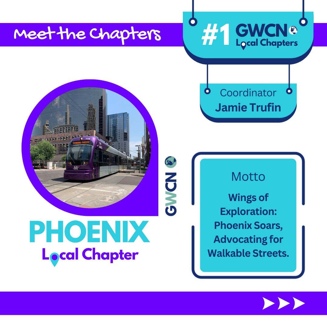GlobalWalkNet's tweet image. Meet the GWCN Phoenix Chapter! 
Jamie joined our GWCN Local Chapters with a wish to gather people and explore Phoenix’s mobility scars by cultivating a vibrant and inclusive community through walking. 
Are you in Phoenix? Connect with them here: instagram.com/gwcnphoenixcha…