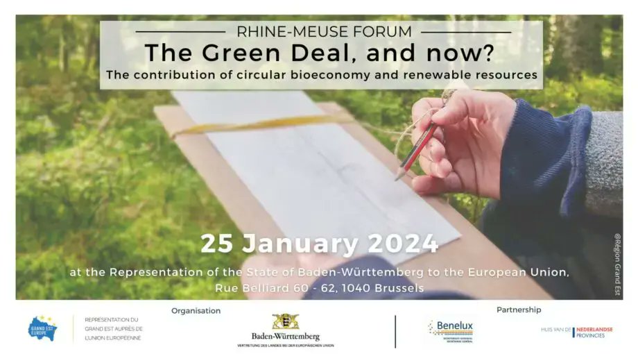 🚨 2 Days until the Rhine-Meuse forum!

📅 On January 25th, Brussels will host the Rhine-Meuse forum! Several partners join forces for the organization of this forum on the topic: “The Green deal, and now?”

Discover the full program of the day 👉 grandest.eu/forum-rhin-meu…