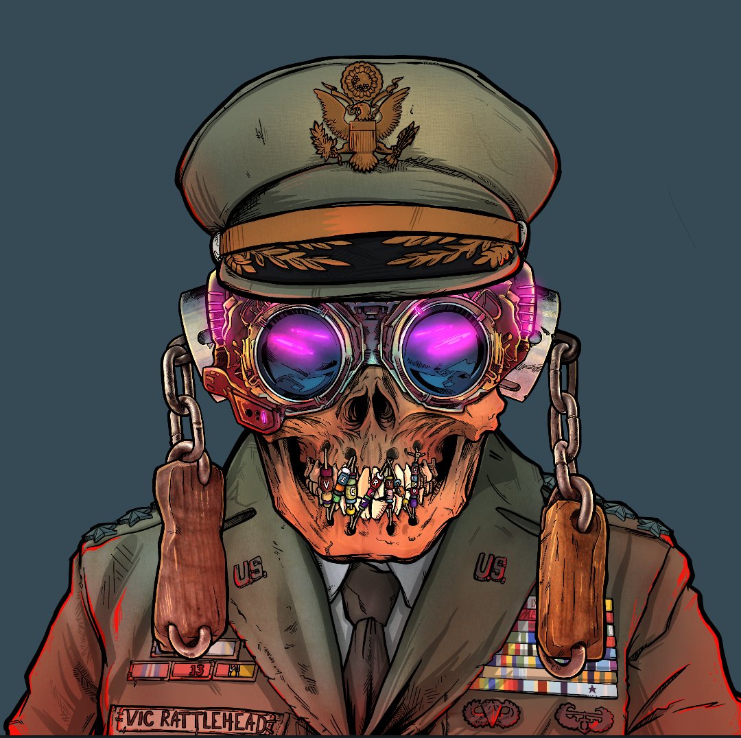 Minted another Rattlehead so I could participate in the <a href="/MegadethDigital/">Megadeth Digital</a> public sale to get that poster. This one is 🔥🔥.
It's not rare but it's everything I had hoped for.