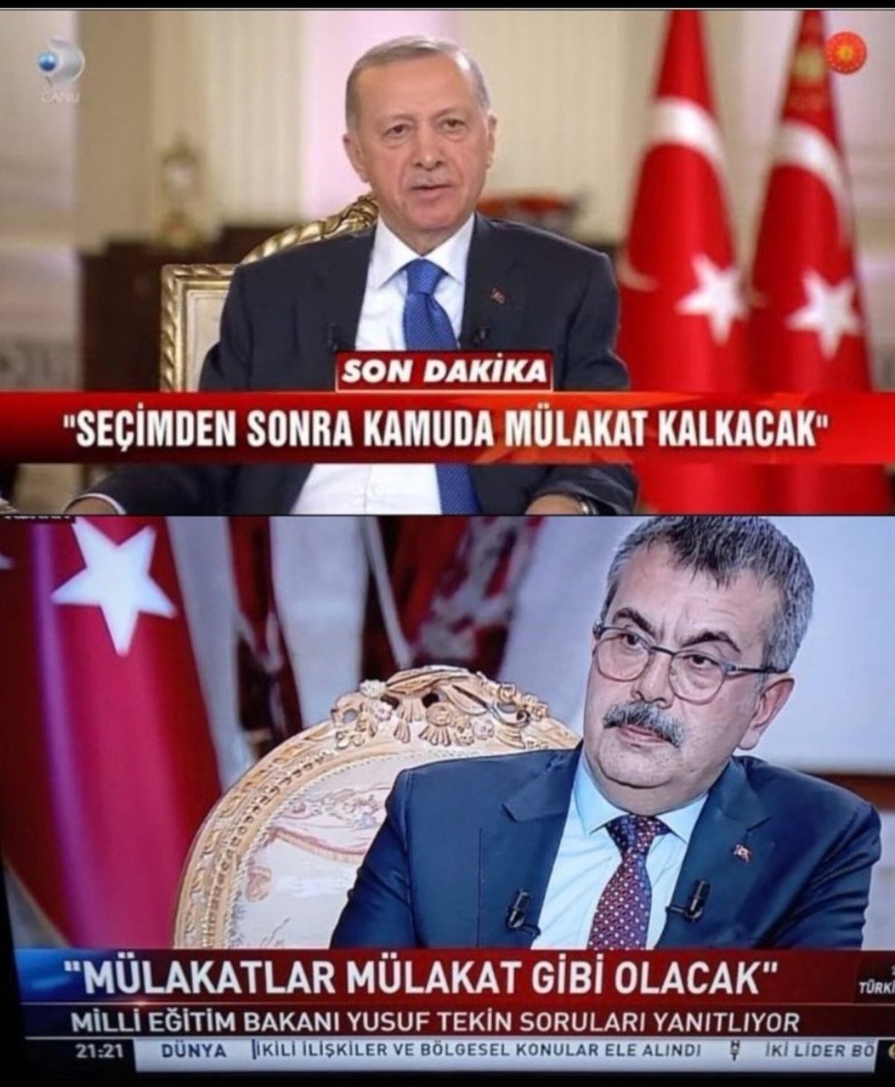 Seçimden önce söz verdiğiniz gibi mülakatsız atama istiyoruz.

#MülakatsızTakvimeOnay