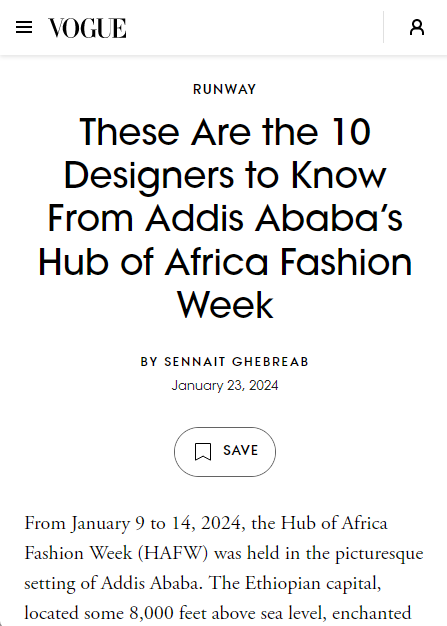 Alex2Akande's tweet photo. Thanks to @Vogue & @sennait for featuring us as a top 10 designer to know from HAFW. Thanks to the entire team at HAFW for putting on a great event.
The journey continues. #BloodofKings
https://t.co/WisLOp2BVA https://t.co/eAXYcxQz9i
