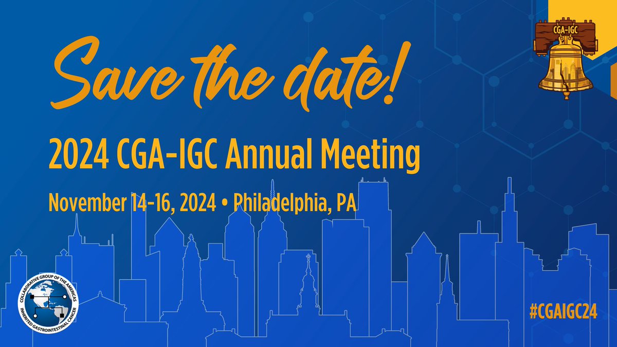 🔔 Save the date for #CGAIGC24! We can't wait to see you all in Philadelphia this November 🙌 For more info, visit cgaigcmeeting.org