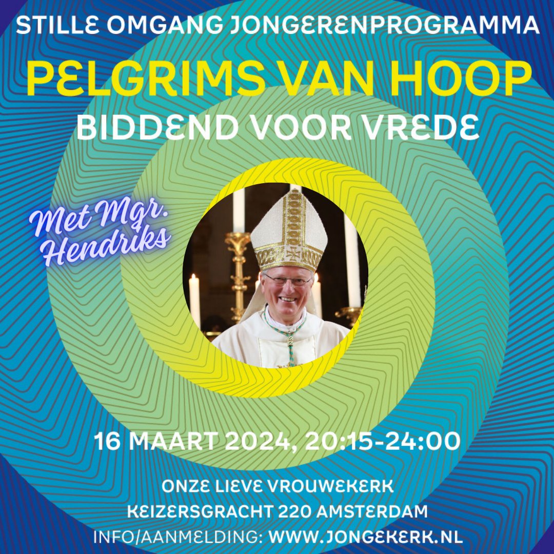 Natuurlijk is Mgr. Jan Hendriks ook weer bij het jongerenprogramma van de Stille Omgang. Hij gaat voor in de Mis van 22:00 uur in de OLV Kerk aan de keizersgracht

Join us: jongekerk.nl/nieuwsberichte…