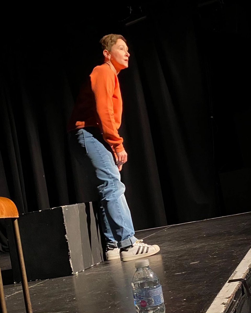 Cqaf's tweet photo. Powerful one woman performance from CATHY CARSON in a packed The Black Box this lunchtime. 
Moving and mesmeric, "Becoming Marvellous" stays with you long after the curtain comes down...  

#OTL24 #Belfast #Festival #Theatre @BlackBoxBelfast @ourweekathy73 https://t.co/MMk01doC2A