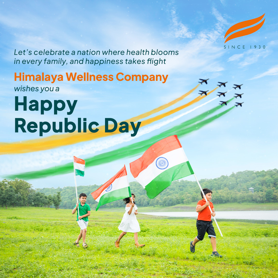 As freedom strengthens our homes and unity paints our hearts with joy, we wish you a #HappyRepublicDay filled with moments of pride! #HimalayaWellness #75thRepublicDay